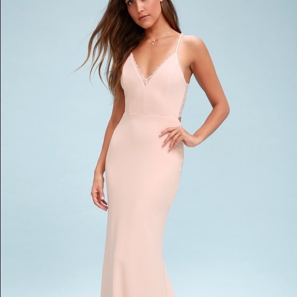 Lulus Love Story Maxi Dress in Blush - Picture 2 of 5